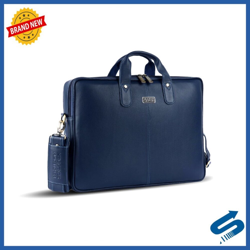 Genuine Leather Laptop Messenger Bag for 15.6" Devices